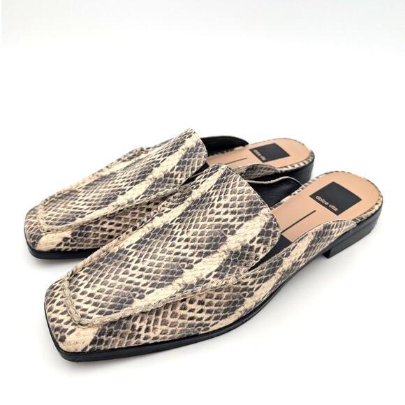 Dolce Vita Belita Mule Easy Slip-On Women's White Snakeskin Size US8 EU39 - Picture 1 of 10